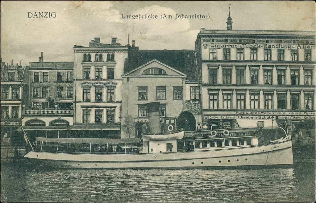 Brama Świetojańska, Długie Pobrzeże, Motława, Gdańsk