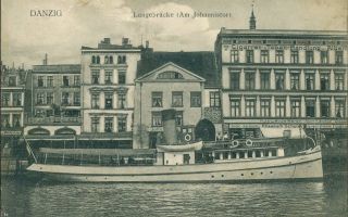 Brama Świetojańska, Długie Pobrzeże, Motława, Gdańsk